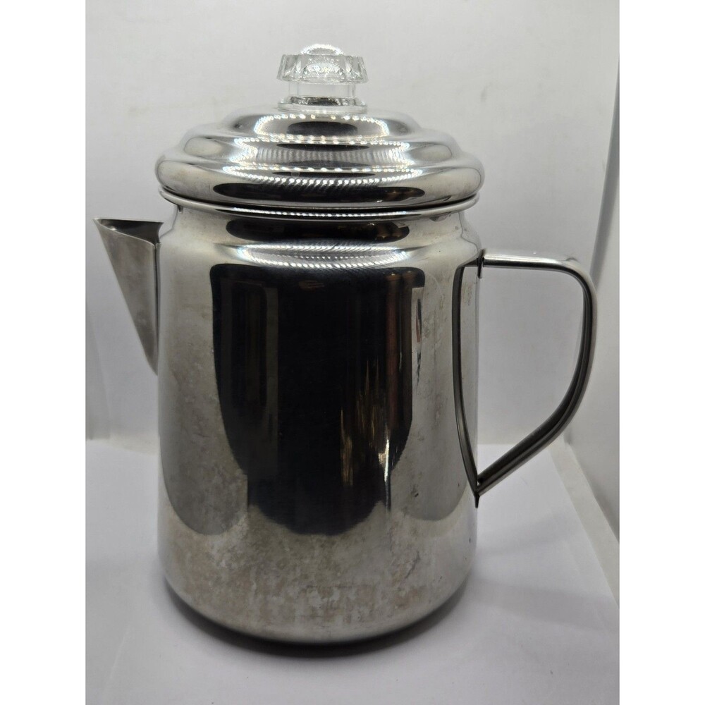 Vintage Coleman Camping Percolator Coffee Pot Aluminum